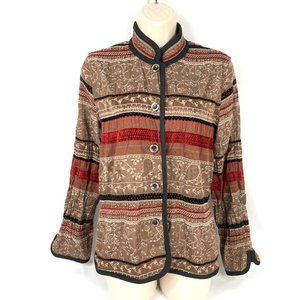 3/$25 Womens Kurta Blouse Collared Button Down Shirt L